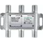 AXING BAB 4-16P - 4-násobný satelitný odbočovač, 16 dB odbočný útlm, 5-2400 MHz, F konektory