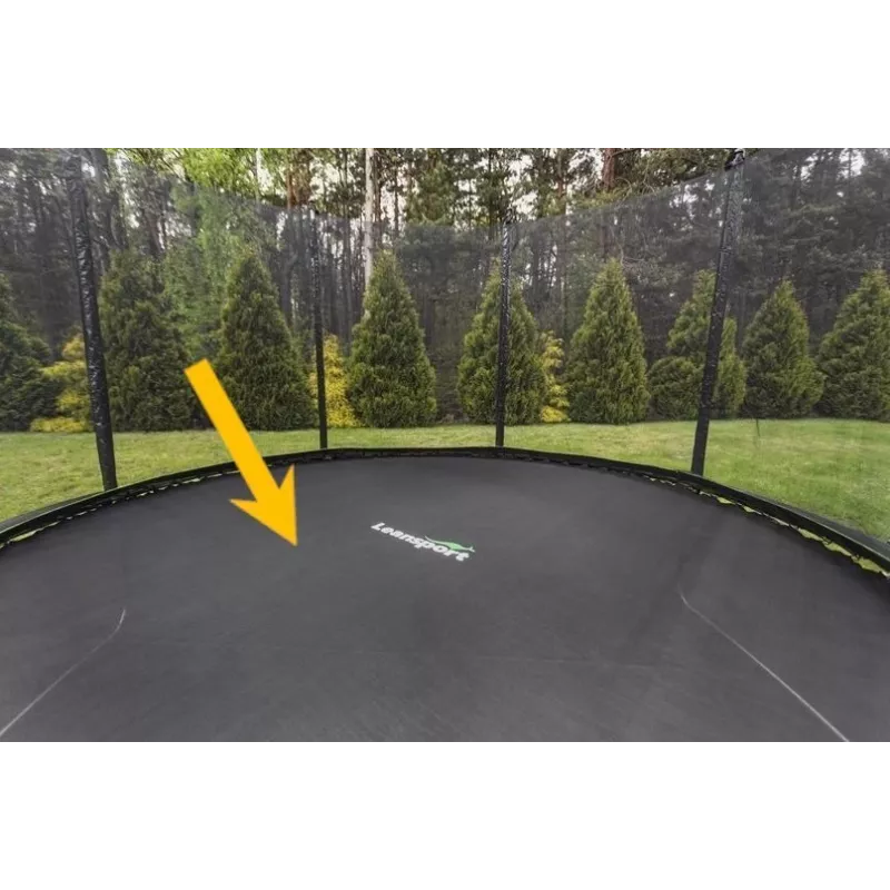 14ft LEAN SPORT PRO trampolínová matrace – 96 V-krúžkov, UV odolná PP tkanina, čierna