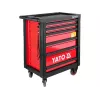 Yato YT-5530 7-zásuvný dielenský vozík oceľový čierna/červená