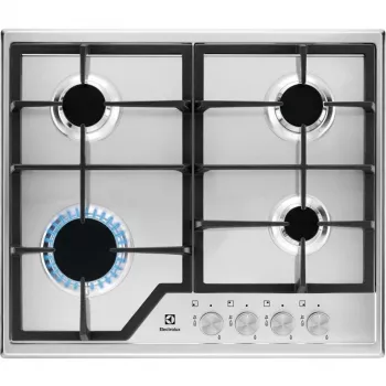 Electrolux KGS6426SX 4-horáková plynová varná doska s wok horákom, nerez