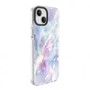 Evelatus Apple iPhone 15 Plus puzdro PC+TPU s MagSafe – Custom Marble Purple