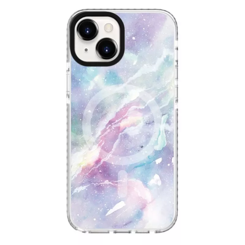 Evelatus Apple iPhone 15 Plus puzdro PC+TPU s MagSafe – Custom Marble Purple