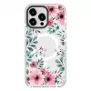 Evelatus Apple iPhone 15 Pro Max puzdro PC+TPU s MagSafe – transparentný kvetinový vzor