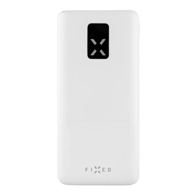 Fixed Zen 20 powerbank 20000 mAh s LCD displejom a PD 20W výstupom - biela FIXZEN-20-WH