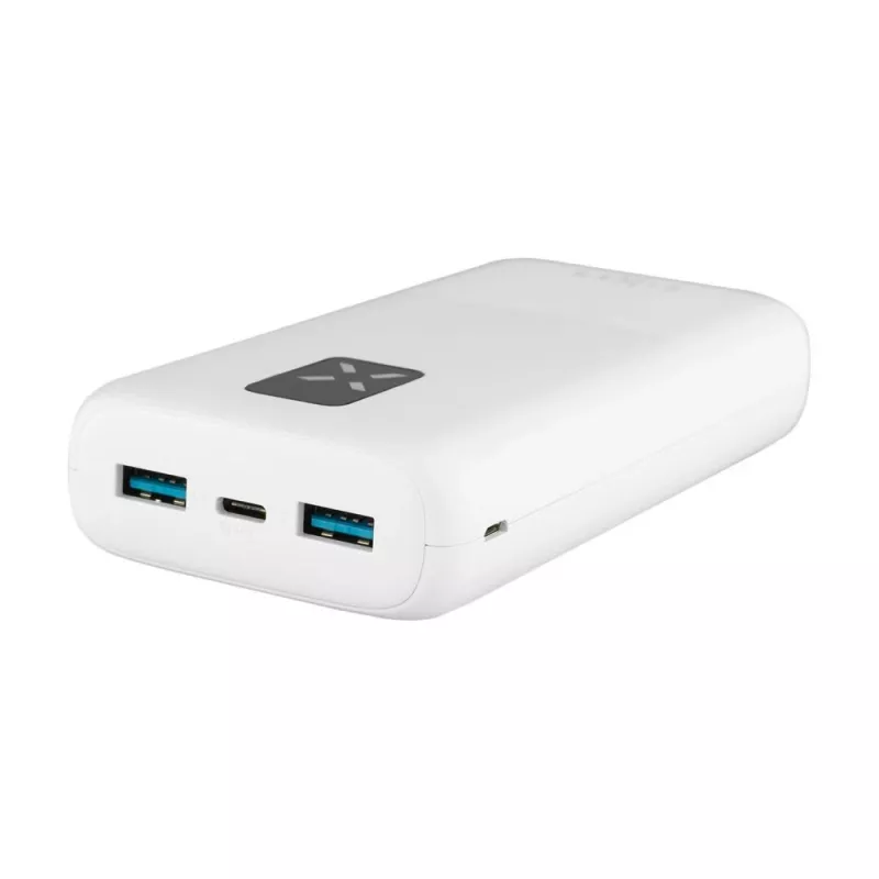 Fixed Zen 20 powerbank 20000 mAh s LCD displejom a PD 20W výstupom - biela FIXZEN-20-WH