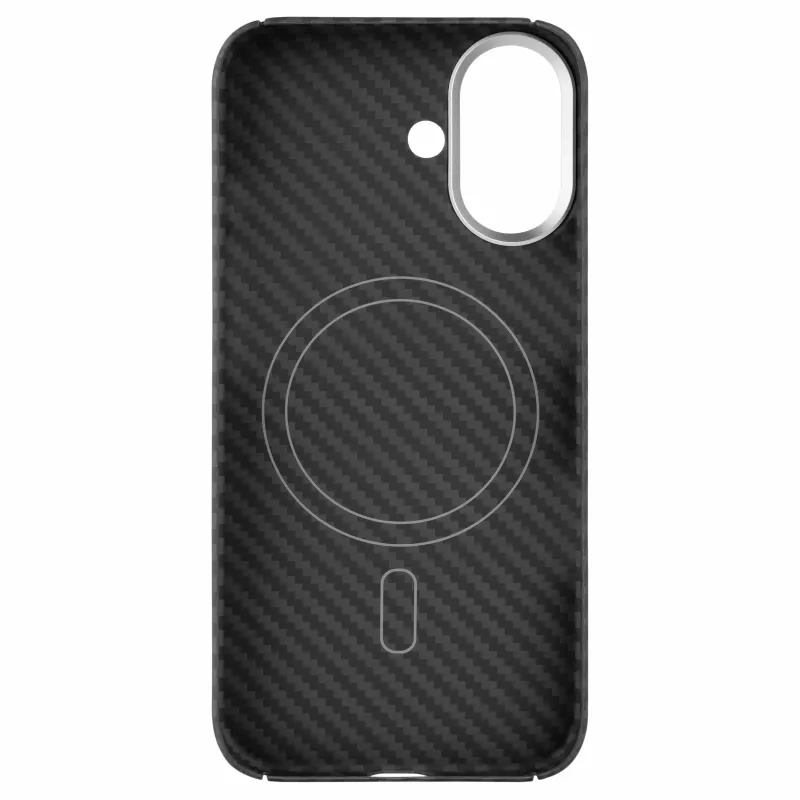 FIXED MagVelar aramidové vlákno zadný kryt pre Apple iPhone 17 – čierny