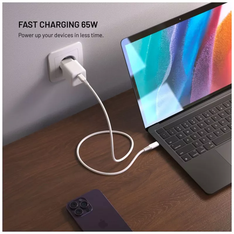 Pevný mini GaN napájací zdroj s USB-C výstupom a podporou PD, 65W