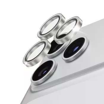 PanzerGlass Hoops keramická ochrana objektívu glitzer strieborná pre iPhone 18 Pro / 18 Pro Max