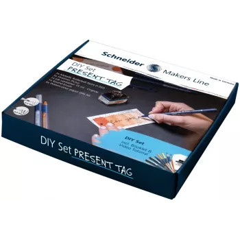 Schneider DIY Sada darčekových visačiek biela so zlatými a striebornými metalickými fixkami (ML85060902)