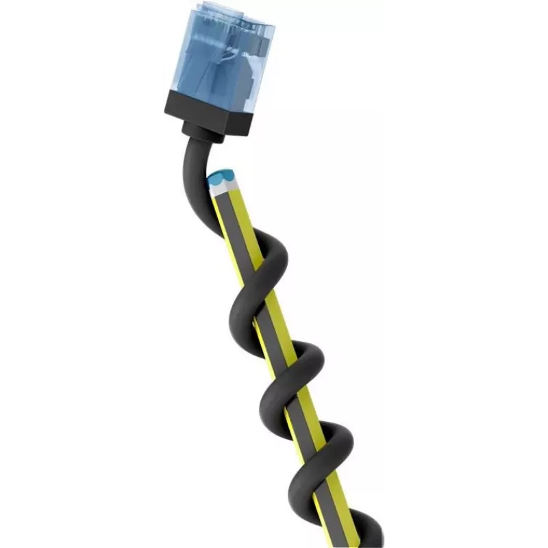 Goobay Ultraflexibilný CAT 6A Slim U/UTP patch kábel, čierny, 0,25 m, extra krátke Snagless konektory 74233