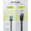 Goobay Ultraflexibilný CAT 6A Slim U/UTP patch kábel, čierny, 0,25 m, extra krátke Snagless konektory 74233