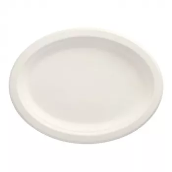 PAPSTAR pure Oválne taniere z cukrovej trstiny 260 x 200 mm, 50 kusov, kompostovateľné, vhodné do mikrovlnnej rúry 89741