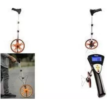 Bradas digitálne meracie koleso s teleskopickou rukoväťou a taškou, 318 mm koleso, podsvietený LCD, DIY-MW10-D/CB