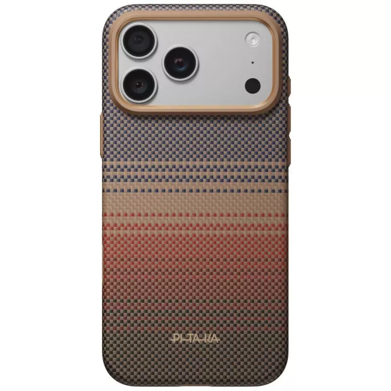 PITAKA Summa puzdro pre iPhone 18 Pro Max / 17 Pro Max – Sunset aramidové vlákno MagSafe puzdro na telefón