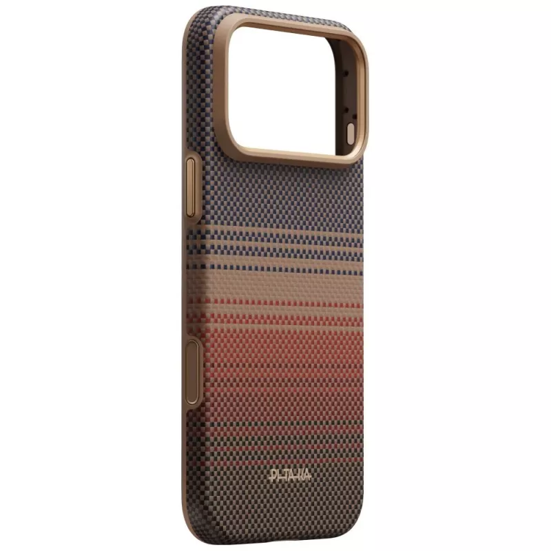 PITAKA Summa puzdro pre iPhone 18 Pro Max / 17 Pro Max – Sunset aramidové vlákno MagSafe puzdro na telefón