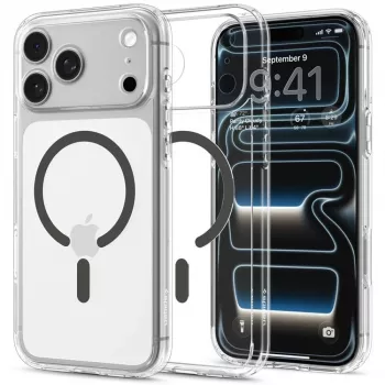 SPIGEN Ultra Hybrid MagSafe iPhone 17 Pro / 18 Pro transparentná/grafitová