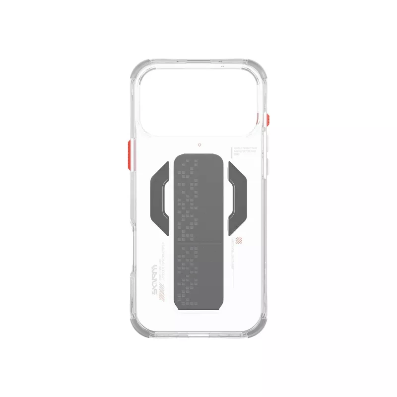 Skinarma Haxa magnetické nabíjanie + Grip Stand transparentné puzdro pre iPhone 17 Pro