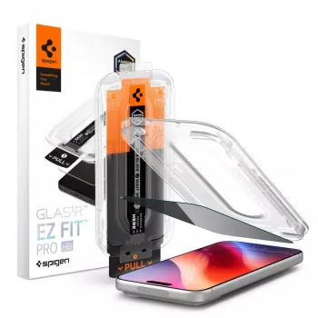 Spigen Glas.tR EZ Fit Pro HD Privacy ochrana displeja z tvrdeného skla pre Apple iPhone 18 Pro Max