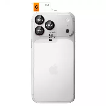 Spigen Optik Pro GLAS.tR EZ FIT ochrana objektívu fotoaparátu balenie 2 ks pre iPhone 18 Pro/18 Pro Max – Dark Cherry