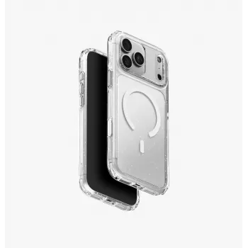 UNIQ LifePro Xtreme MagClick nabíjacie puzdro pre iPhone 18 Pro Max / 17 Pro Max – transparentná s glitrom