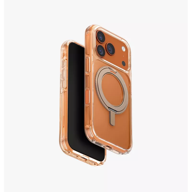 UNIQ Swivix puzdro pre iPhone 17 Pro s 360° otočným stojanom, transparentná
