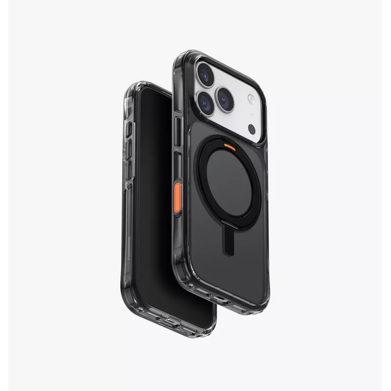 UNIQ Swivix puzdro pre iPhone 17 Pro s 360° otočným stojanom, transparentná