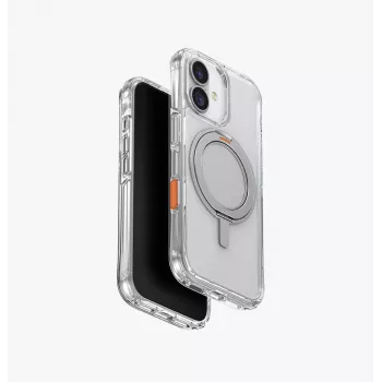 UNIQ Swivix puzdro pre iPhone 17 s 360° otočným stojanom, transparentná