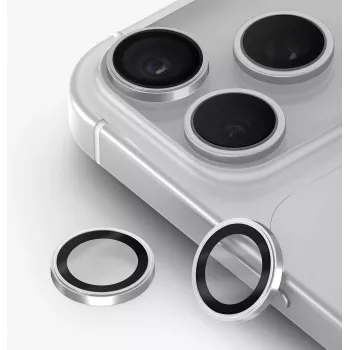 UNIQ Optix Prime ochrana objektívu fotoaparátu pre iPhone 18 Pro / iPhone 18 Pro Max – strieborná s aplikátorom
