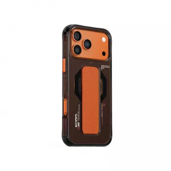 SKINARMA Haxa puzdro pre iPhone 17 Pro s magnetickým nabíjaním a grip-stojanom, grafitová