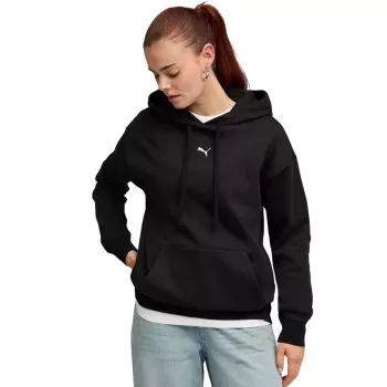 Puma ESS Centered Cat Logo Relaxed mikina s kapucňou dámska čierna veľkosť M