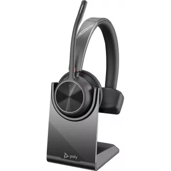 HP Poly Voyager 4300 UC Series 4310 bezdrôtový on-ear headset s USB-C adaptérom a stojanom, certifikovaný pre Zoom 218474-01
