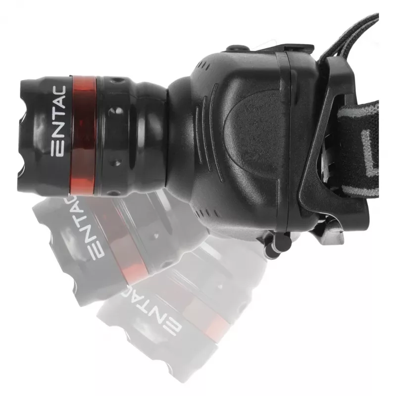 ENTAC EHL-ZOOM-1W-PL Zoom 1W LED čelová lampa, čierna