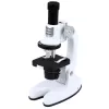 LEAN TOYS mikroskop vzdelávacia sada pre deti Zoom 1200x príslušenstvo biela