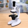 LEAN TOYS mikroskop vzdelávacia sada pre deti Zoom 1200x príslušenstvo biela
