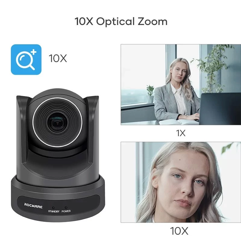 ROCWARE RC20 PTZ kamera 1080p 12x optický zoom HDMI USB 3.0 LAN
