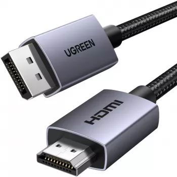 UGREEN HDMI na DisplayPort aktívny konvertorový kábel 4K 30Hz 3m čierny