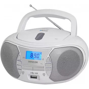 SENCOR SPT 2700WH CD/BT/MP3/USB/FM rádio boombox biela