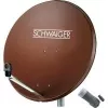 SCHWAIGER 80 cm satelitná anténa sada so Single LNB, tehlová červená