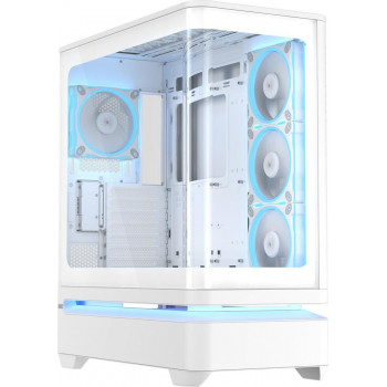 ASUS PRIME AP304 TG ARGB biela ATX Mid-Tower PC skriňa