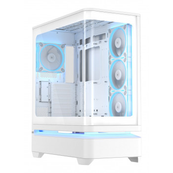 ASUS PRIME AP304 TG ARGB biela ATX Mid-Tower PC skriňa