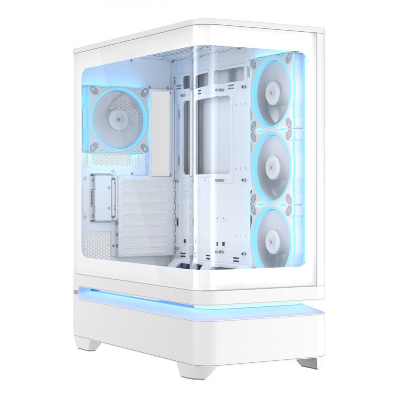 ASUS PRIME AP304 TG ARGB biela ATX Mid-Tower PC skriňa