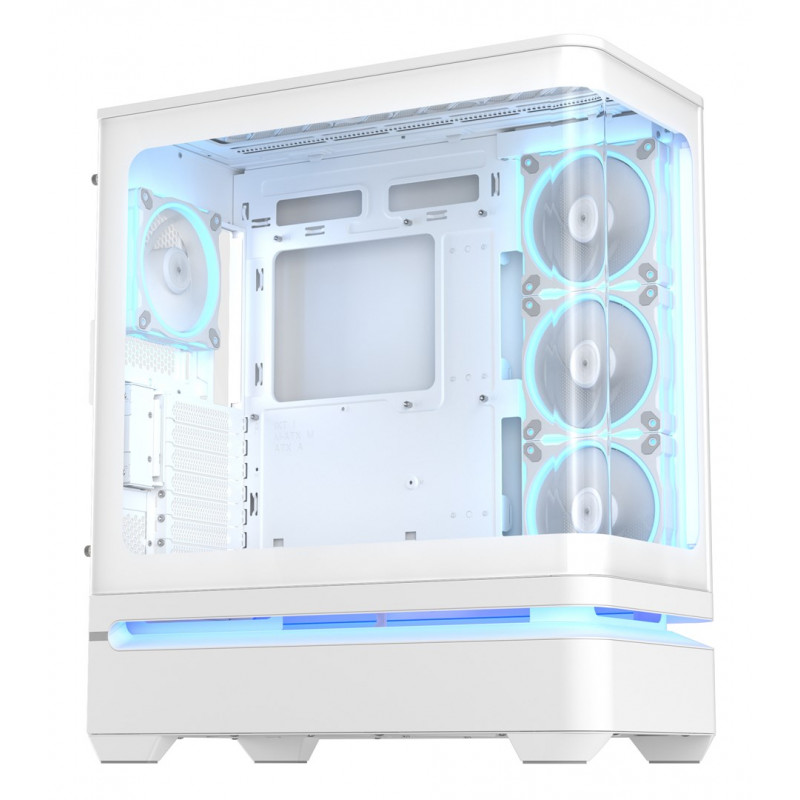 ASUS PRIME AP304 TG ARGB biela ATX Mid-Tower PC skriňa