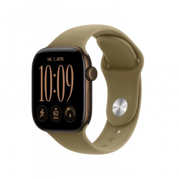 Apple Watch Series 12 GPS + Cellular 42 mm hliníkové puzdro tmavý bronz so športovým pásom olivová - S/M