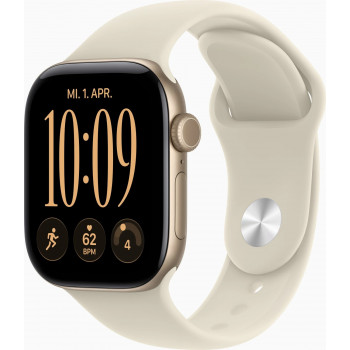 Apple Watch Series 12 GPS + Cellular 42 mm hliníkové puzdro zlatá so športovým pásom piesková – S/M