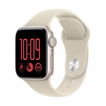 Apple Watch SE 3 GPS 40 mm hliníkové puzdro polarstar so športovým pásom piesková – M/L