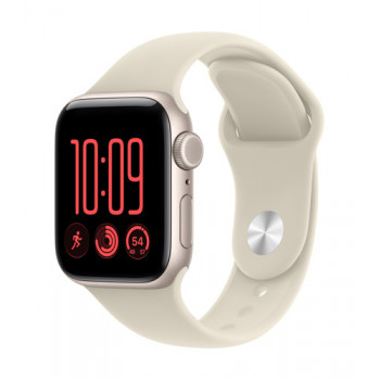Apple Watch SE 3 GPS + Cellular 40 mm hliníkové puzdro Polarstern so športovým náramkom pieskovým – M/L