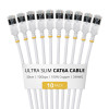 StarTech Slim Cat6a U/FTP patch kábel RJ45, 0,3 m, balenie 10 ks