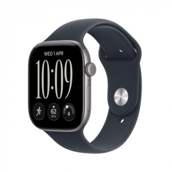 Apple Watch Series 12 GPS 42 mm hliníkové puzdro sivá so športovým remienkom modrý – M/L