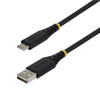 StarTech pletený USB 2.0 kábel USB-A na USB-C, 2 m, 15 W, čierny