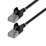 StarTech Slim Cat6a U/FTP patch kábel RJ45, 1 m, čierny